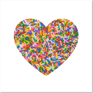 Colorful Sprinkles Heart Posters and Art